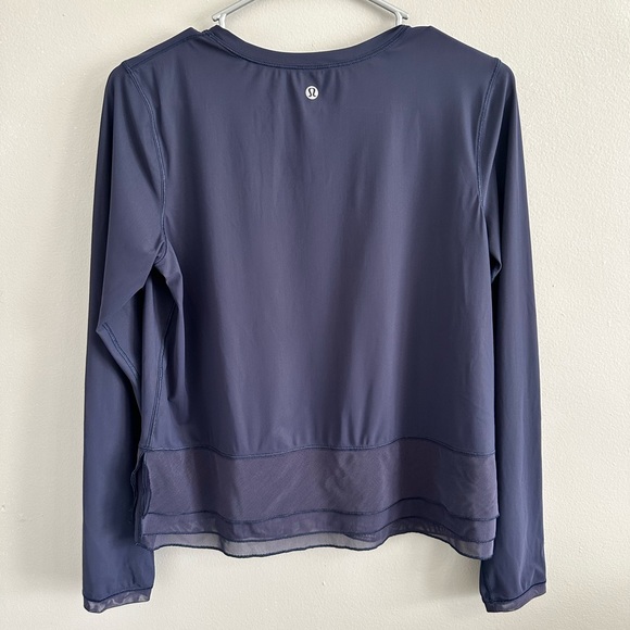 Lululemon Sole Training Long Sleeve Mesh Ruffle Top - Picture 2 of 7